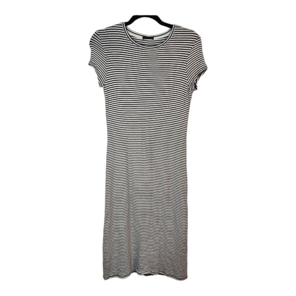 ATM Anthony Thomas Melillo black and white striped midi dress size medium - Picture 1 of 7